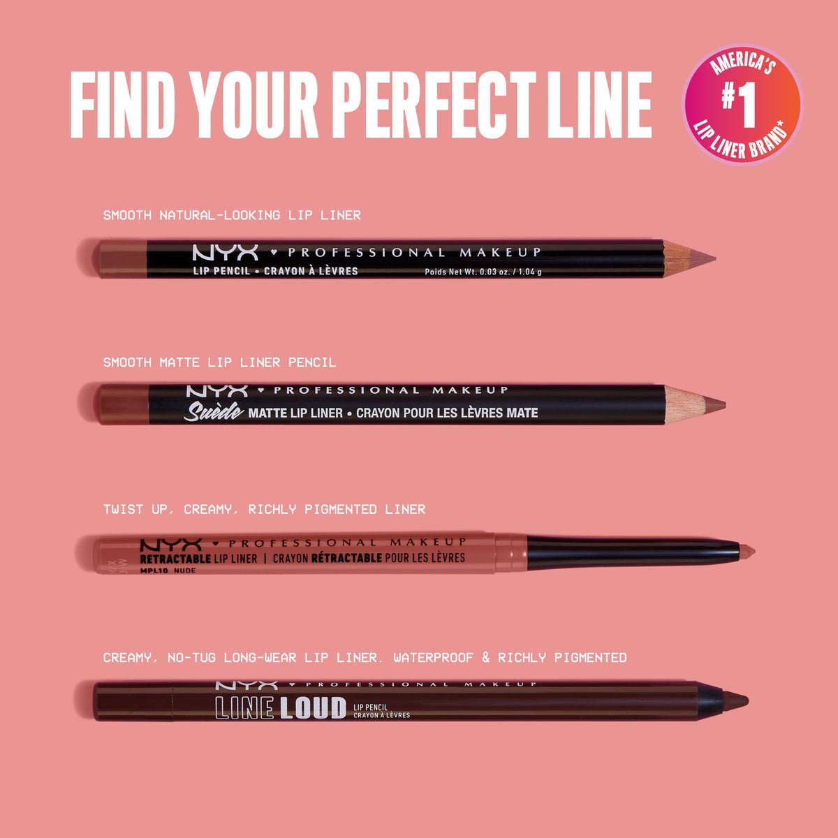 NYX PROFESSIONAL MAKEUP Suede Matte Lip Liner, Velvety-Smooth, Long-Lasting Formula For A Defined Lip Makeup Look - Cold Brew (Brown) NYX PROFESSIONAL MAKEUP