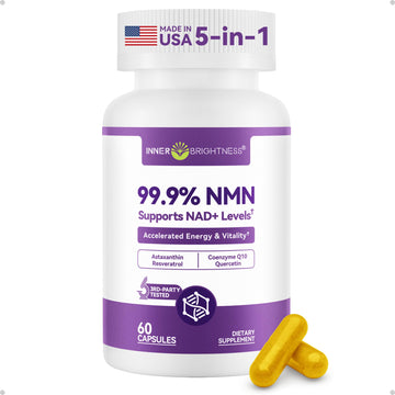 Inner Brightness NMN Supplement 500mg, 99.9% High Purity, Supports NAD+ Levels & Cellular Energy, 5-in-1 Formula with Resveratrol & Astaxanthin, Non-GMO, Gluten-Free, 60 Capsules Inner Brightness buy australia supplements
