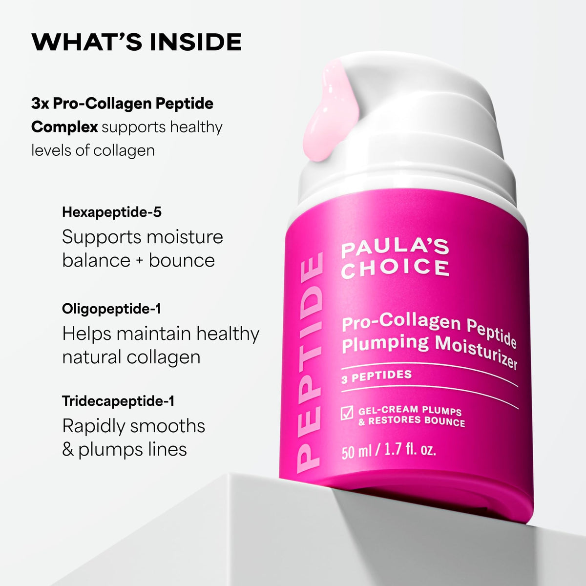 Paula's Choice Pro-Collagen Peptide Plumping Face Moisturizer, 1.7 Fl Oz Paula's Choice