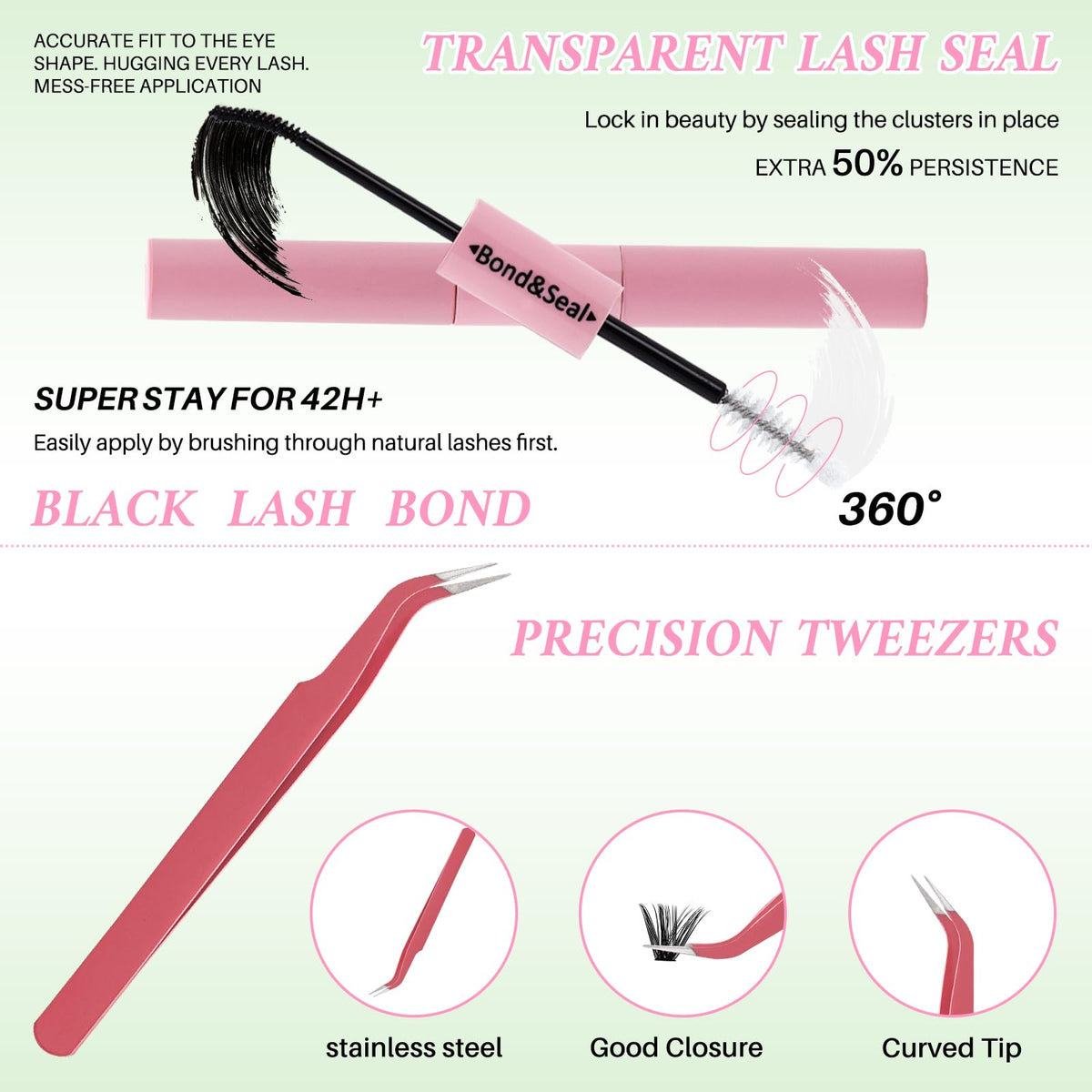 Lash Clusters Kit for Beginners Eyelash Clusters Kit Lashes Clusters Kit Cluster Lashes Pestañas Postizas Naturales with Lash Bond&Seal,Lash Tweezers,Brush RITALASH(640pcs 20D+40D+60D+80D Kit,9-16mm) RITALASH