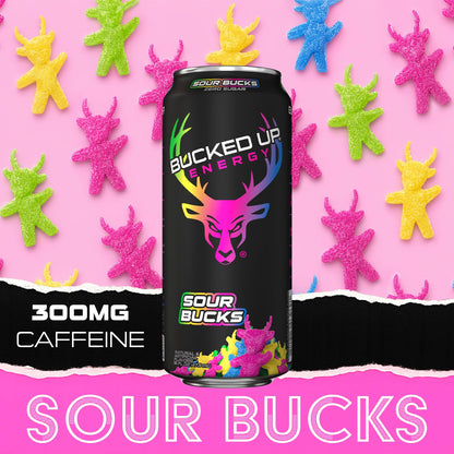 Bucked Up Energy Drink 300mg (Blood Raz) (12 CT)