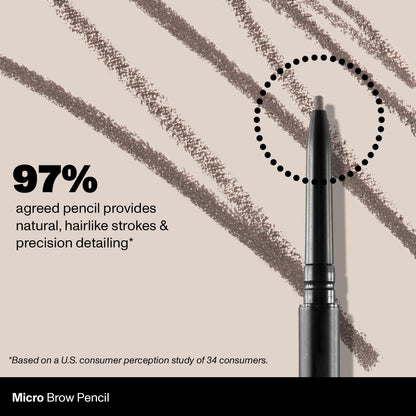 Morphe Micro Dual Eyebrow Pencil - Dual-Ended Brow Pencil Featuring a Retractable, Ultra-Precise, Pointed Tip - Richly Pigmented, Smooth-Gliding, Long-Lasting Wax Formula - Java (0.003 oz) MORPHE