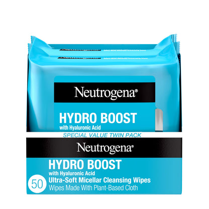 Neutrogena Hydro Boost Cleansing Wipes Makeup Remover, 25 Ct Neutrogena