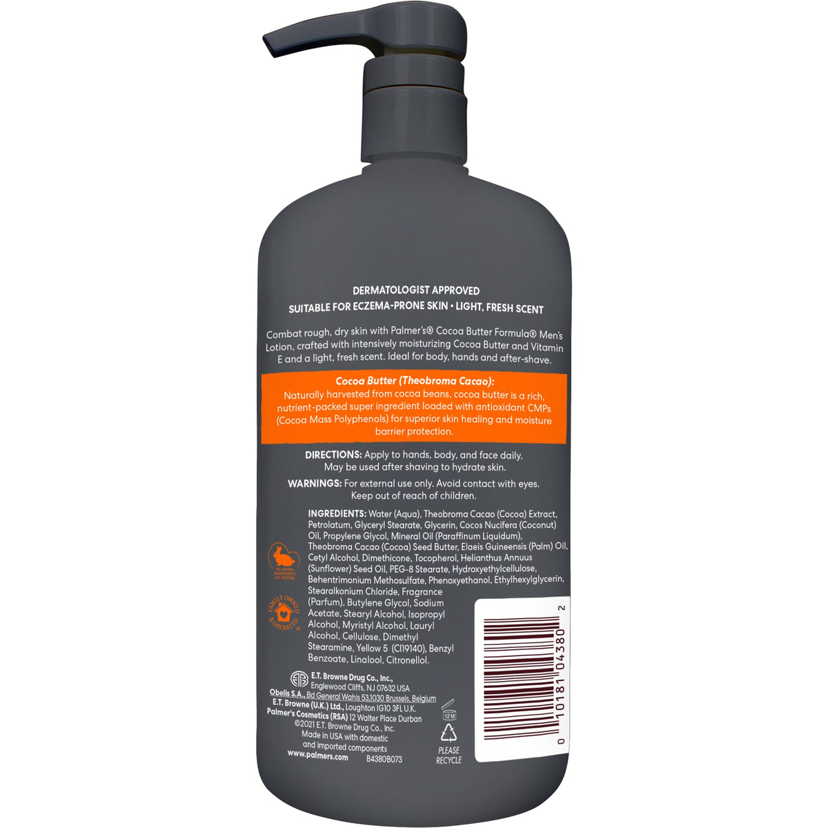 Palmer's Men's Face & Body Moisturizer, Cocoa Butter Formula (33.8 Oz) Palmer's