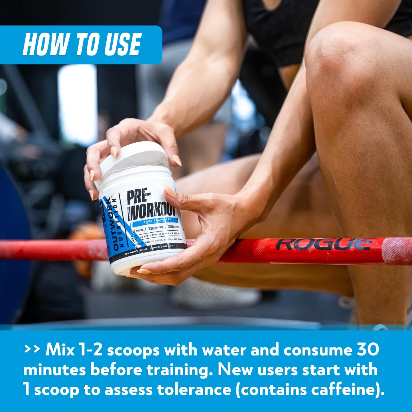 Outwork Nutrition Preworkout for Men & Women - Nootropic Pre Workout Without Creatine, Pre-Workout Powder with Taurine Rhodiola Citrulline Malate Beta Alanine Caffeine (Tropical Candy)