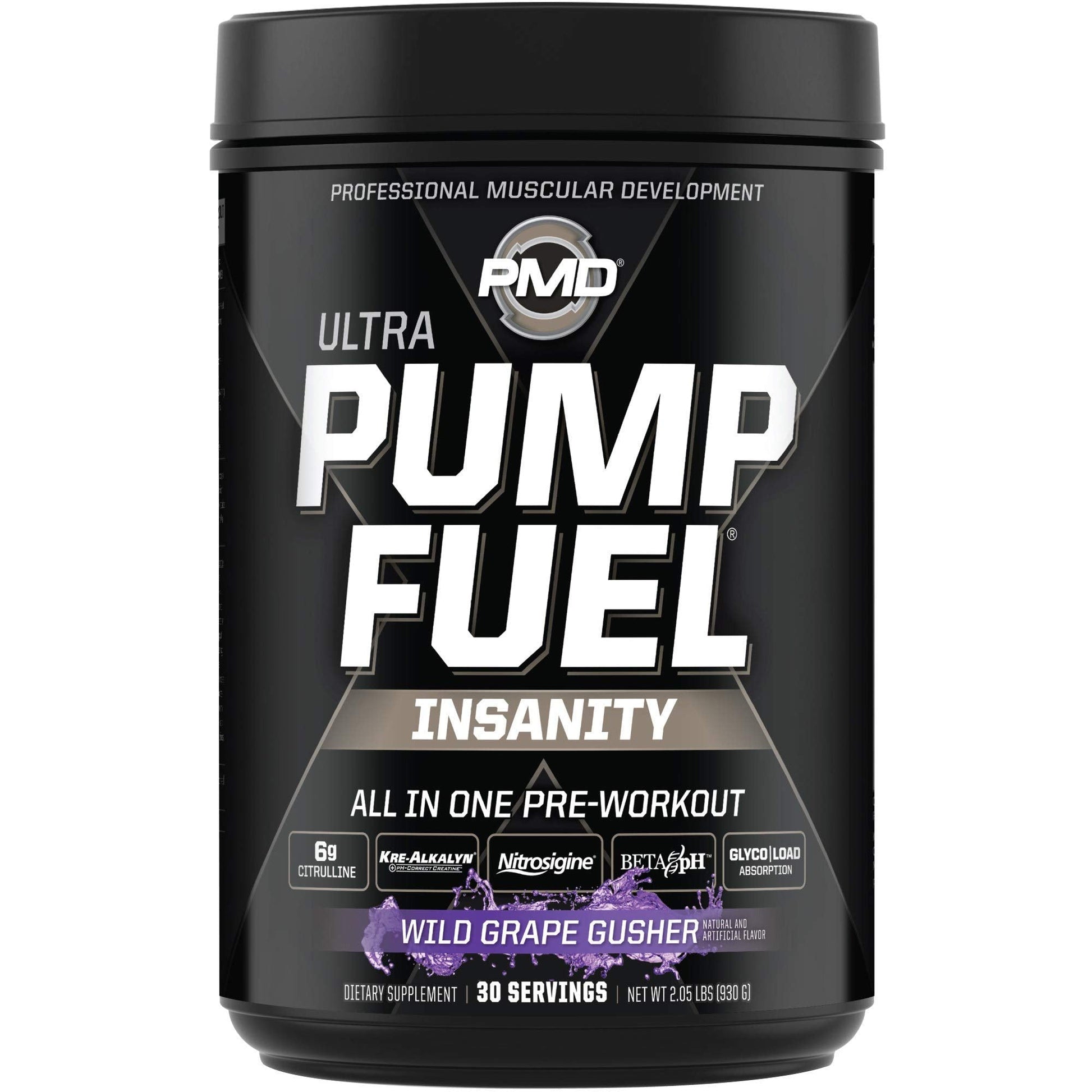 PMD Sports Ultra Pump Fuel Insanity - Pre Workout - Grape Gusher (30 Servings) PMD buy australia supplements