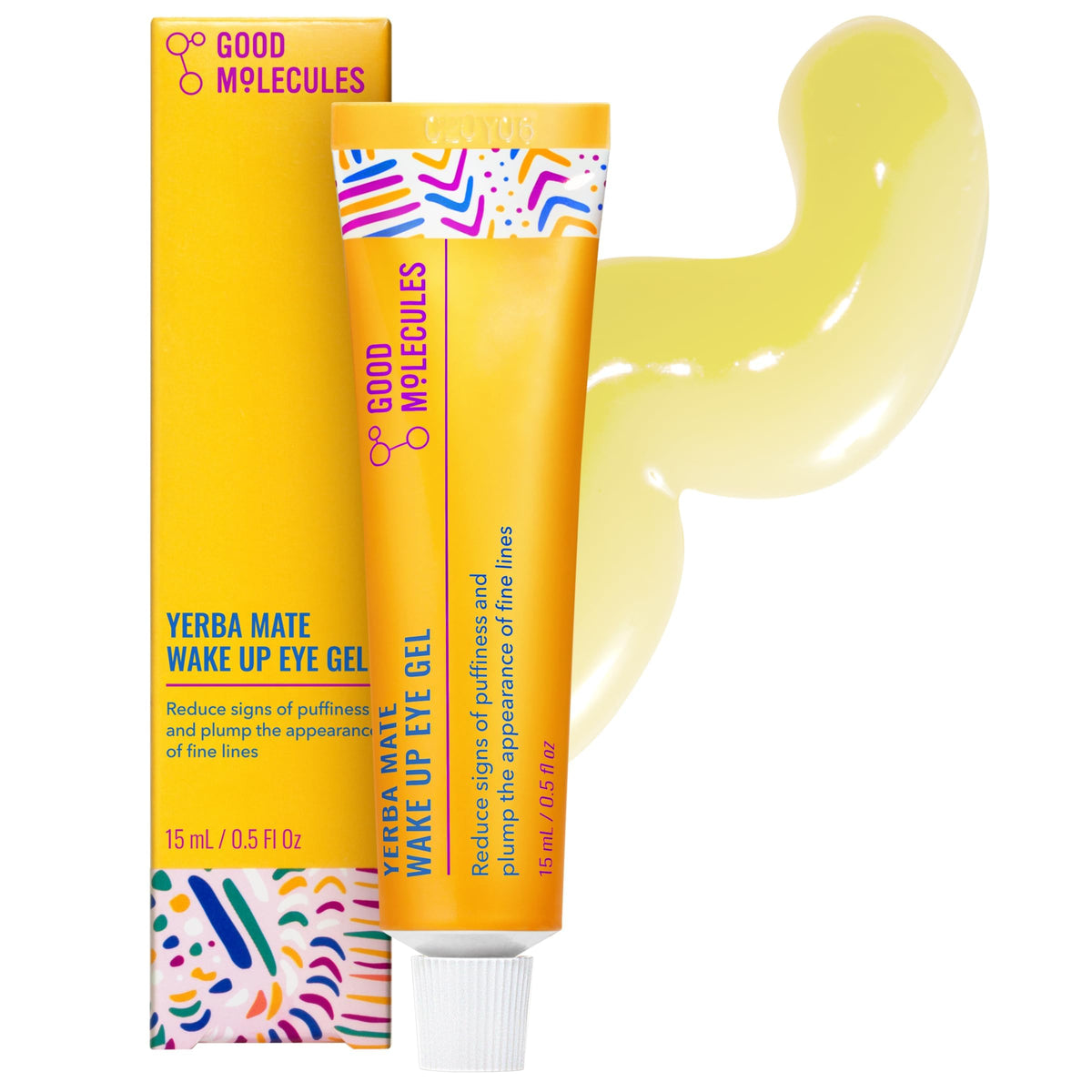 Good Molecules Yerba Mate Wake Up Eye Gel, Caffeine Under Eye Cream, 15 ml Good Molecules