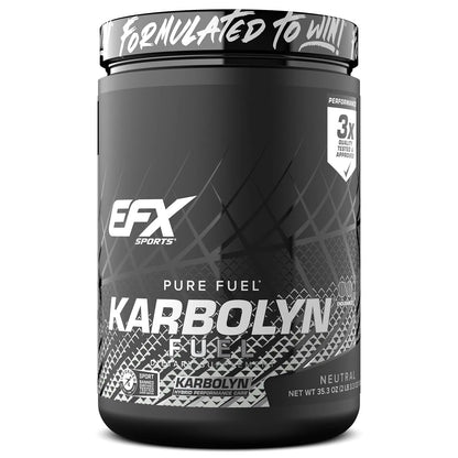 EFX Sports Karbolyn Fuel | Fast-Absorbing Carbohydrate Powder | Carb Load, Sustained Energy, Quick Recovery | Stimulant Free | 20 Servings (Neutral) EFX Sports
