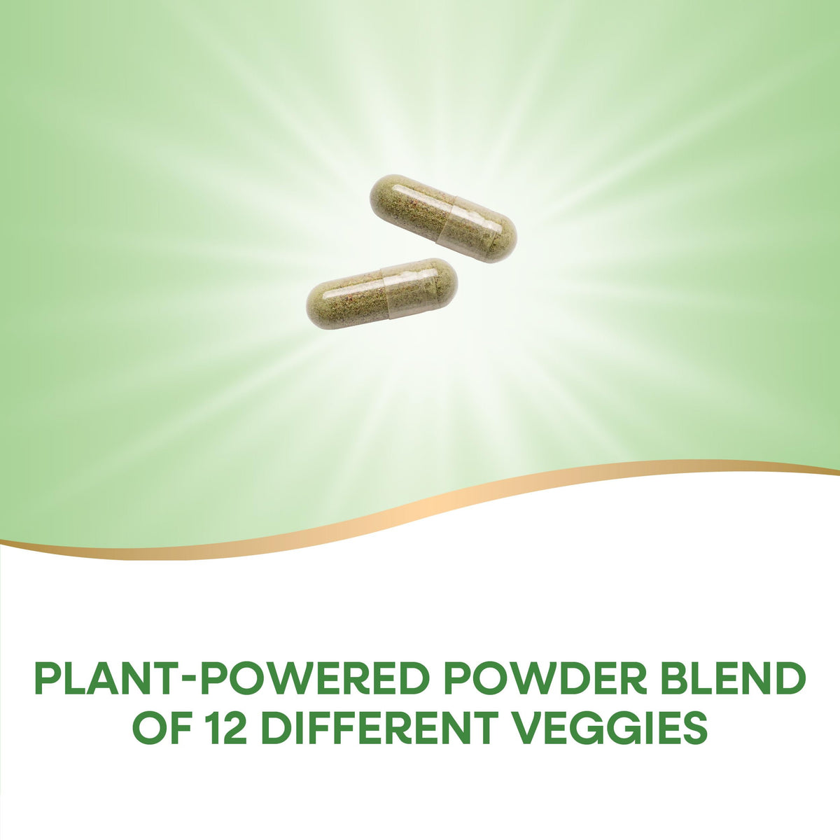 Nature’s Way Garden Veggies, Vegetable Supplement Capsules, Plant-Powered Powder Blend Made with 12 Different Vegetables, Green Superfood Veggie Blend Nature's Way