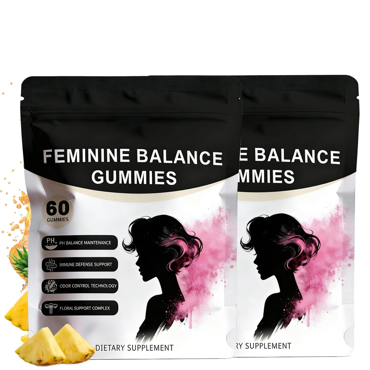 Pineapple Feminine Balance Gummies with Probiotics | Support for pH Balance & Freshness | Daily Intimate Wellness Support | Sugar-Free, Vegan | 60 Count (2) Nuora Balance buy australia supplements