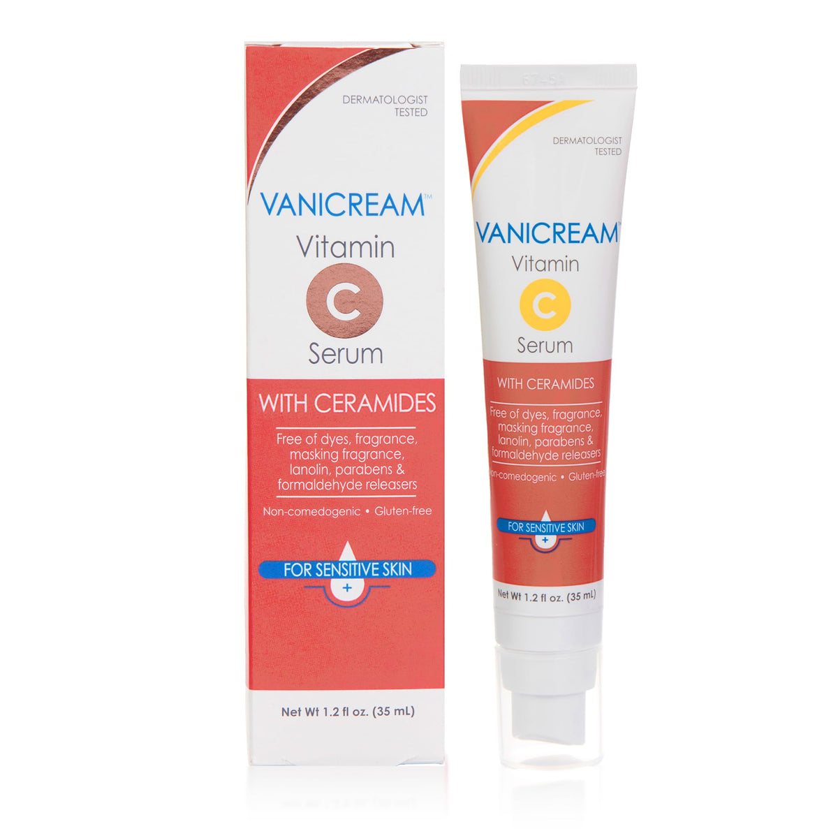 Vanicream Vitamin C Serum, 1.2 Fl Oz, Formulated without Common Irritants for Sensitive Skin, Milky and Lightweight, Boosts Glow, Dermatologist-Tested Vanicream