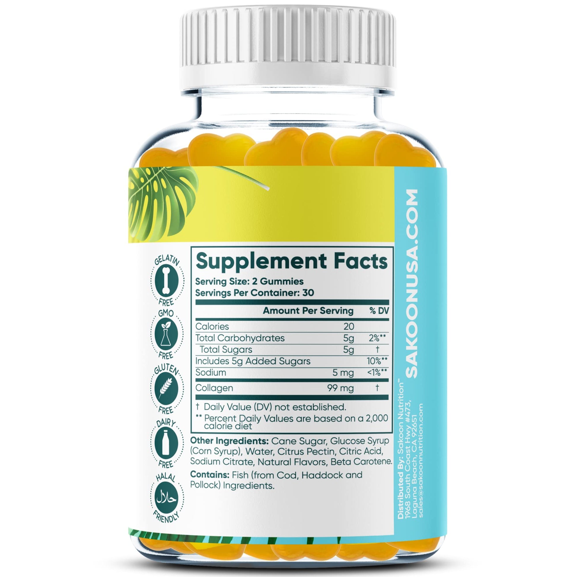 Sakoon nutrition Halal Collagen Gummies for Women and Men - Anti Aging, Hair Growth, Skin Care & Strong Nails Protein Collagen Supplements - Non-GMO, Gluten Free - Made in USA Sakoon nutrition buy australia supplements