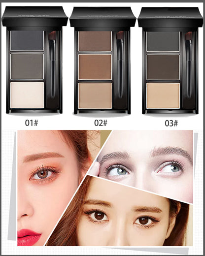 Eyebrow Powder Kit,Waterproof Eye Brow Tinting Filler Palette Set for Women LYSdefeu