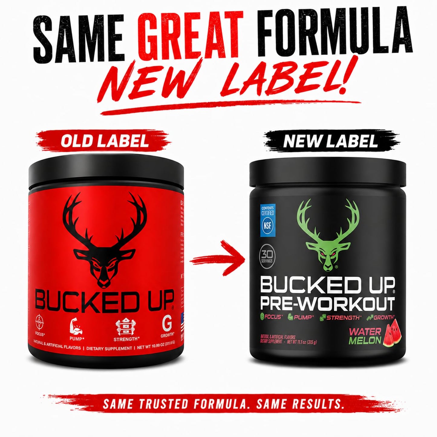 Bucked Up Pre Workout - Best Tasting - 6 Grams Citrulline, 2 Grams Beta Alanine Non Proprietary Blend, Powder (Strawberry Kiwi)