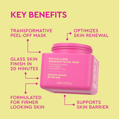 BYOMA Bio-Collagen Radiance Facial Mask - Transformative Liquid Sheet Mask for Glass Skin - Instant radiance, Visibly Improved Elasticity BYOMA
