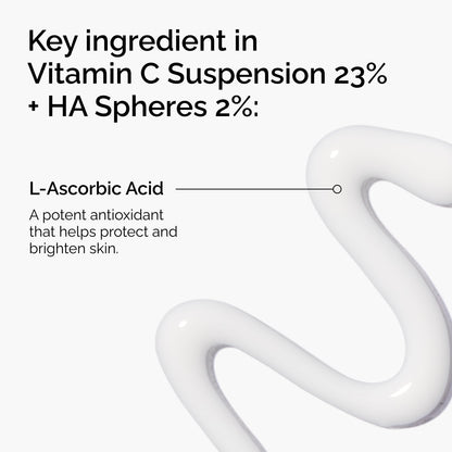 The Ordinary Vitamin C Suspension 23% + Hyaluronic Acid Spheres 2%, Serum with Pure L-Ascorbic Acid, 1 Fl Oz The Ordinary
