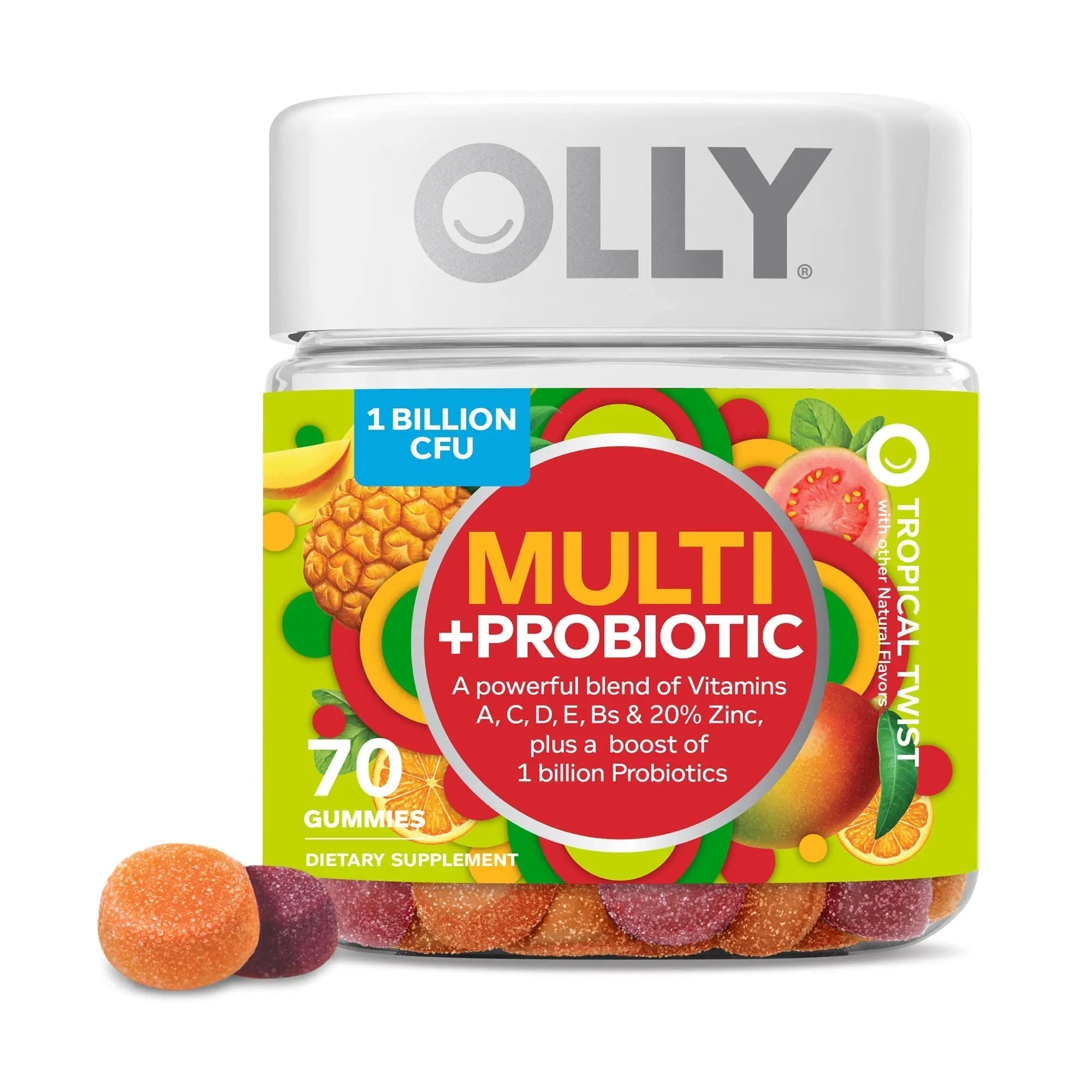 OLLY Multi + Probiotic Adult Multivitamin Gummy, 1 Billion CFUs, Digestive and Immune Support & Probiotic + Prebiotic Gummy OLLY buy australia supplements