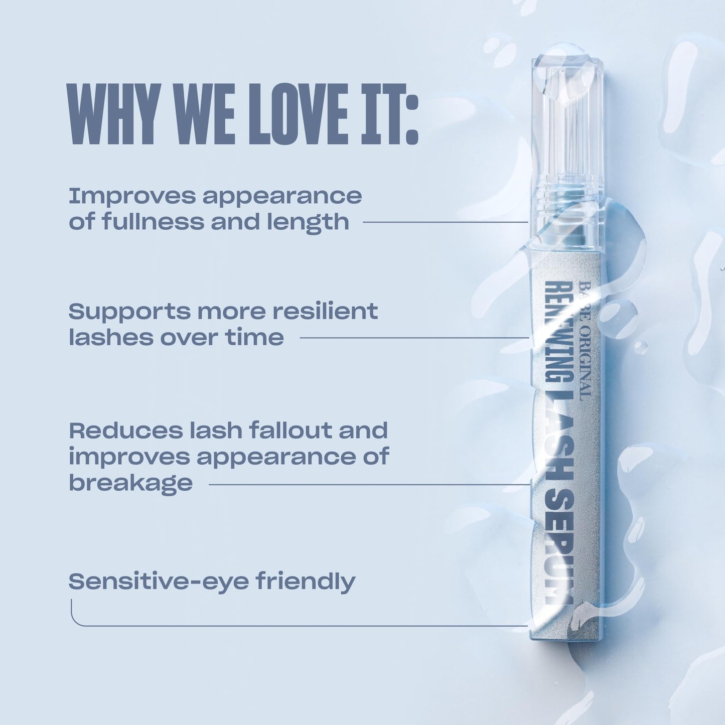 BABE ORIGINAL Renewing Lash Serum – Prostaglandin-Free, Peptide-Infused Gentle Lash Serum for Fuller, Longer-Looking Lashes, Lash Enhancing Treatment BABE ORIGINAL