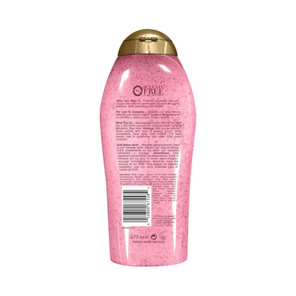 OGX Sensitive + Rose Water & Pink Sea Salt Body Scrub, 19.5 fl oz OGX