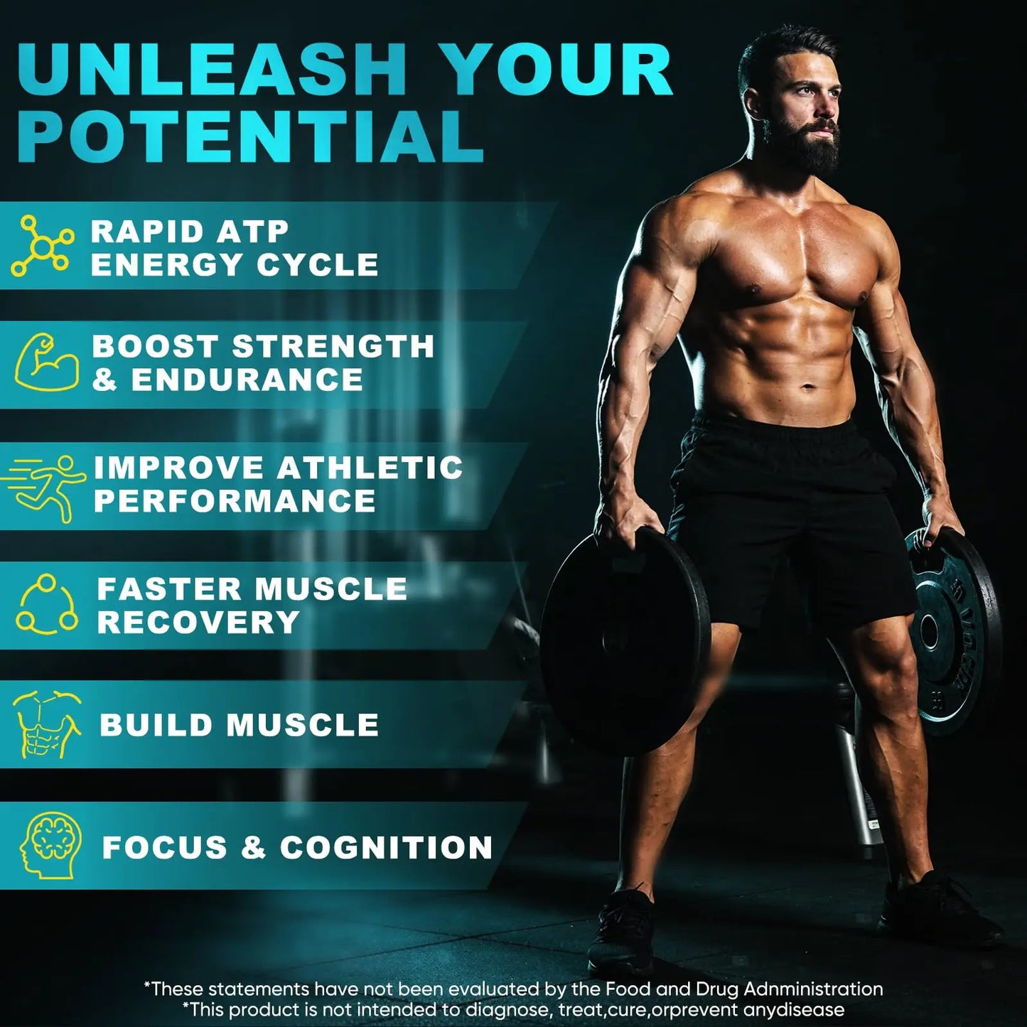 99.99% Creatine Monohydrate Gummies for Men Women 5g, 7-in-1 Pre-Workout Complex with BCAA, Taurine, B12/6 & Electrolytes, 6X Boost Energy, Muscle Strength & Recovery OVICT