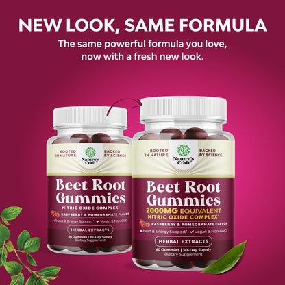 Flow Boosting Beet Root Gummies - Invigorating Beet Gummies for Adults Nitric Oxide Energy & Heart Health Support with Grapeseed Pomegranate & Vitamin B12 - Vegan Non-GMO & Gluten Free - 60 Count Gsupps Australia