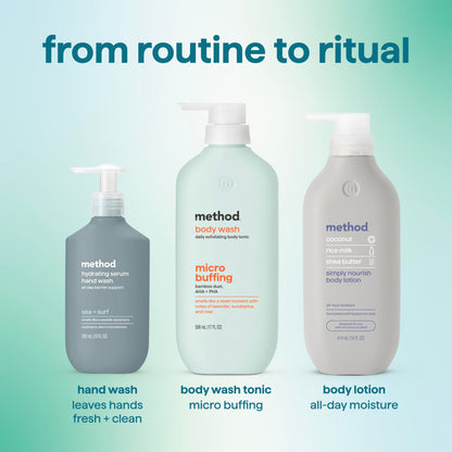 method Exfoliating Body Wash, Micro Buffing, 17 fl oz Method