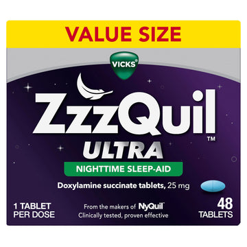 ZzzQuil ULTRA, Sleep Aid, Doxylamine Succinate 25mg, Sleep Aids for Adults, Nighttime Sleep Aid, 48 Tablets ZzzQuil buy australia supplements