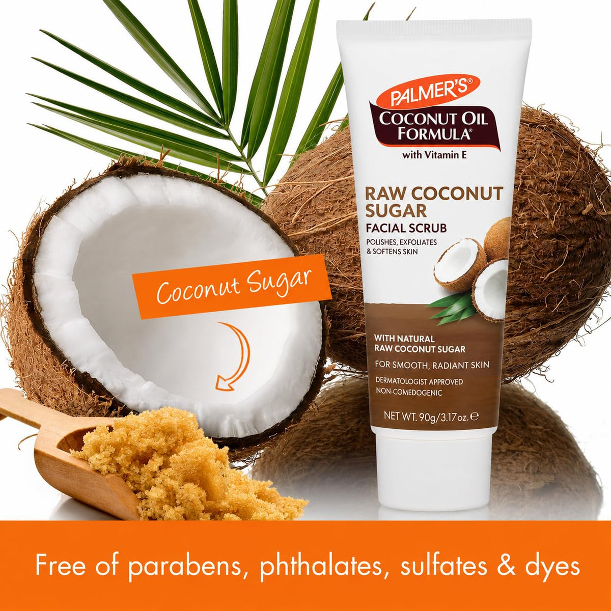 Palmer's Coconut Sugar Facial Scrub Exfoliator with Chamomile (3.17 Oz) Palmer's
