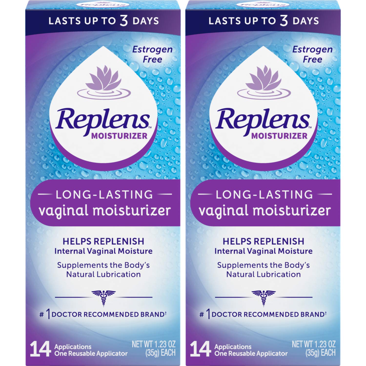Replens Replens Long Lasting Vaginal Moisturizer, 14 Applications 1.23 oz (Pack of 2) Replens buy australia supplements