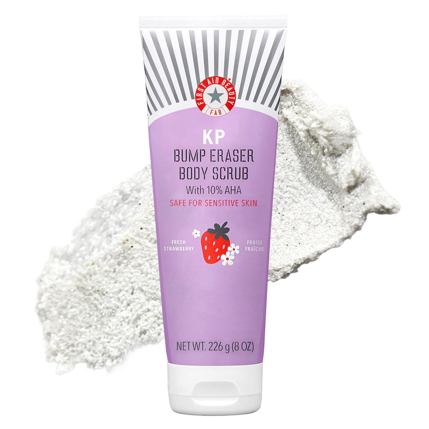 First Aid Beauty - KP Bump Eraser Body Scrub with 10% AHA, Keratosis Pilaris Exfoliator with Glycolic and Lactic acids, Helps Reduce Chicken Skin Bumps First Aid Beauty