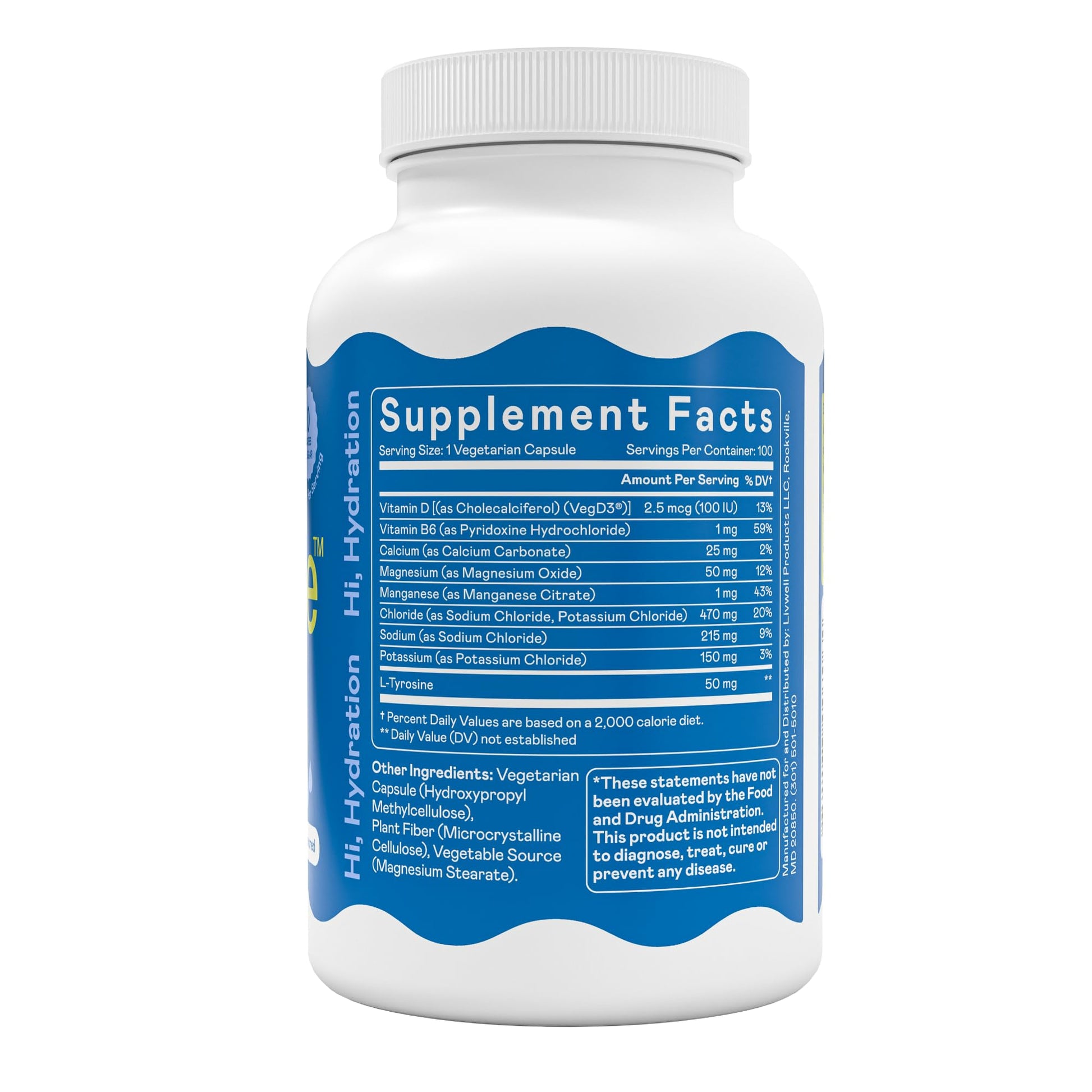 Hi-Lyte Unflavored Electrolyte Capsules - Hydration Support Supplement Tablets - Sodium, Potassium, Magnesium - 100 Servings Hi-Lyte buy australia supplements