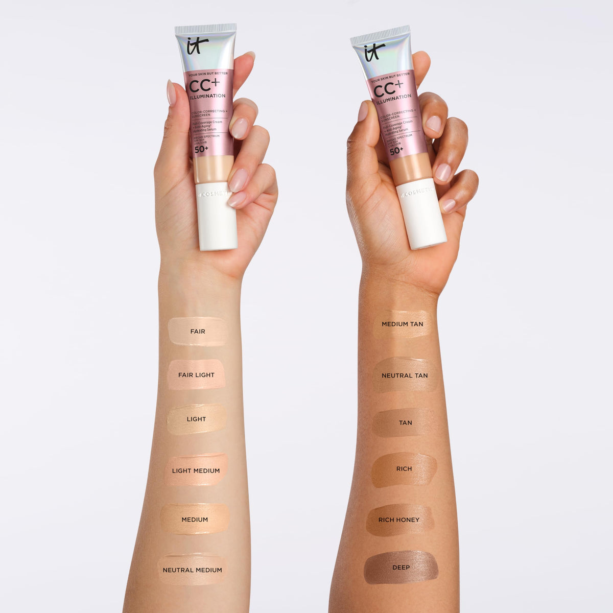 IT Cosmetics CC+ Cream Illumination SPF 50+ - Light Medium (N) - 1.08 fl oz IT Cosmetics