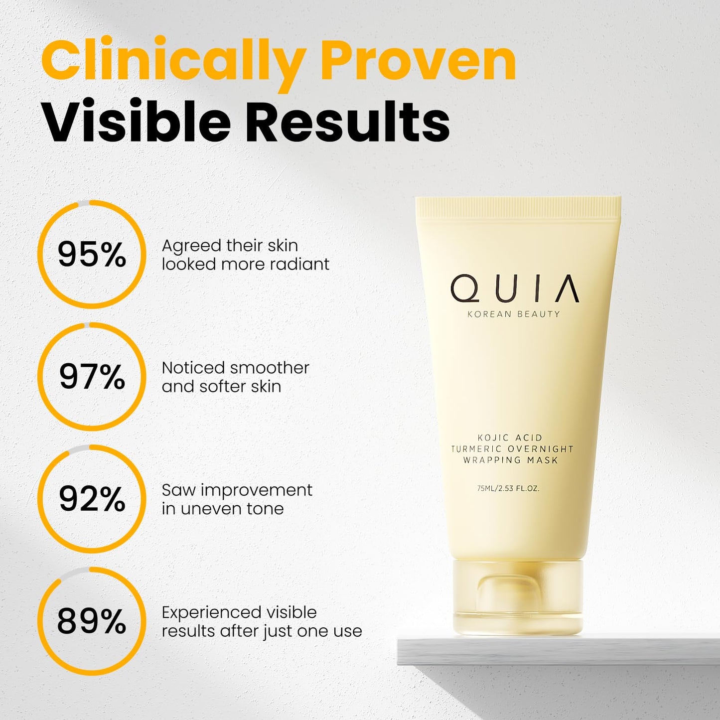 QUIA Turmeric + Kojic Acid Overnight Wrapping Mask – Hydration Mask for Glowing Skin QUIA Beauty