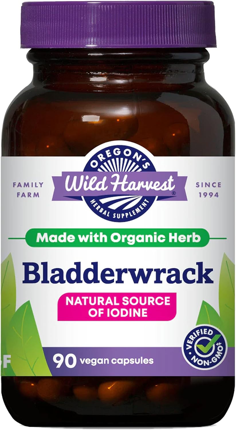Oregon's Wild Harvest Bladderwrack Organic Non-GMO pullulan (Plant sourced) Vegan Capsules, 90 Count Gsupps Australia