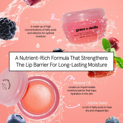 grace & stella Award Winning Lip Butter - Hydrating Lip Balm - Nourishing Lip Mask (1-pack) Travel Essentials, Travel Size Toiletries grace & stella