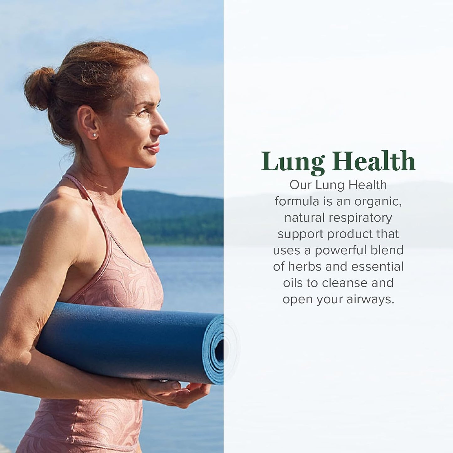 Global Healing Organic Lung Health Supplement - Herbal Nasal Decongestant Spray for Lung Cleanse, Respiratory Support and Mucus Relief To Breath Easy - Normal Nose Allergy and Sinus Defense - 1 Fl Oz