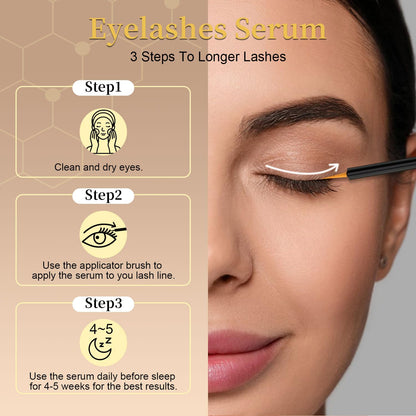 Lash Serum for Eyelash Growth, Premium Lash Enhancing Serum with Advanced Formula Volumizing Longer Fuller and Thicker Looking Lashes, Eyelash Growth for Sensitive Eyes (5 mL) Tistees