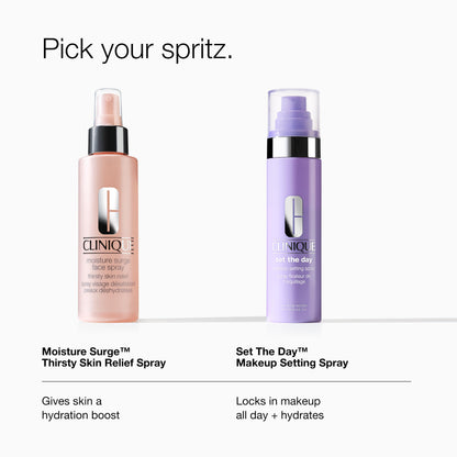 Clinique Moisture Surge Face Spray Thirsty Skin Relief | Hydrating Face Mist for Glowing + Soothed Skin | Preps + Refreshes, 1 Fl Oz Clinique