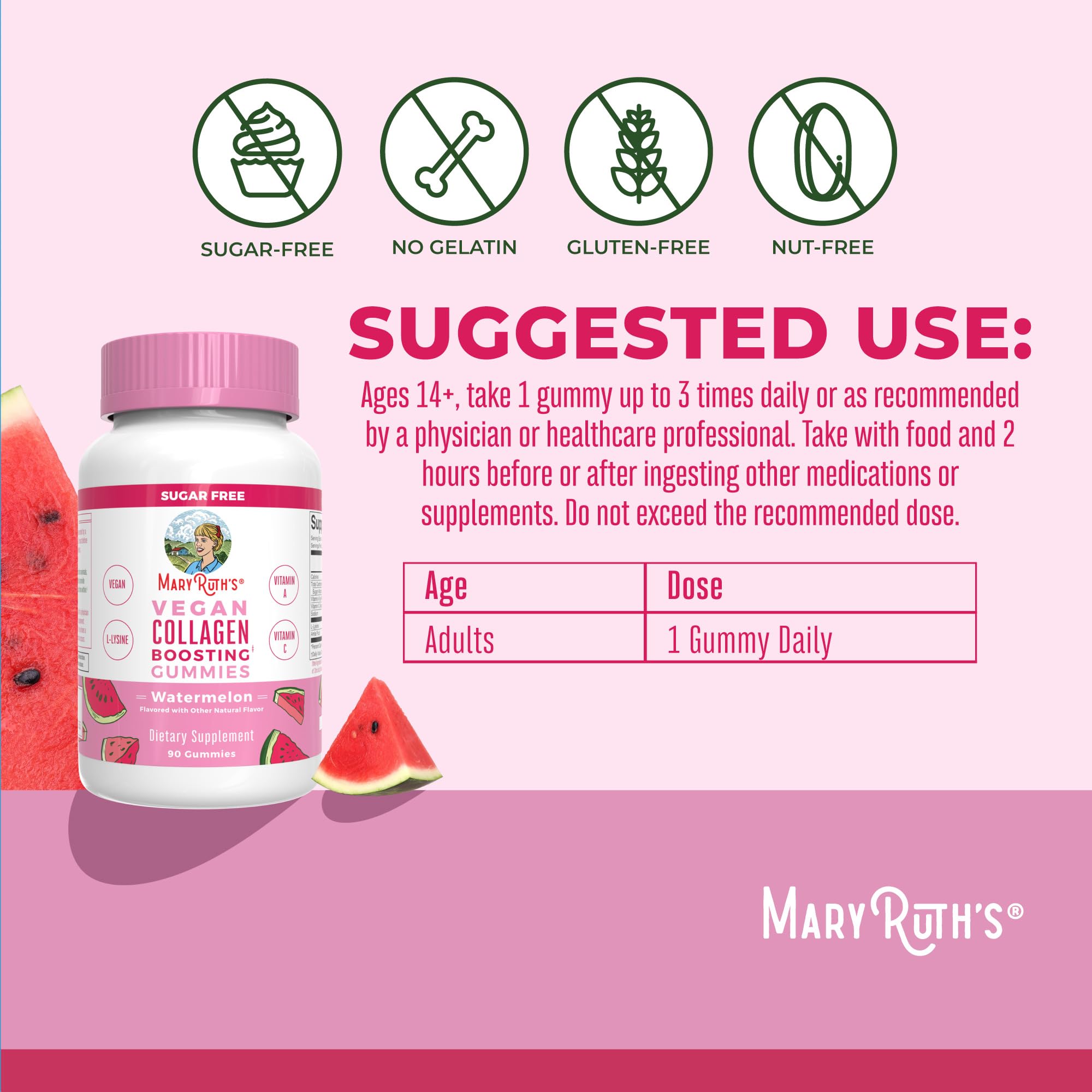 MaryRuth Organics Vegan Collagen for Women & Men, Collagen Boosting Gummies, Skin Care, Lysine, Vitamin C, Vitamin A, Amla, Supplement for Hair & Skin, Vegan, Non-GMO, Gluten Free, 90 Servings MARYRUTH'S buy australia supplements