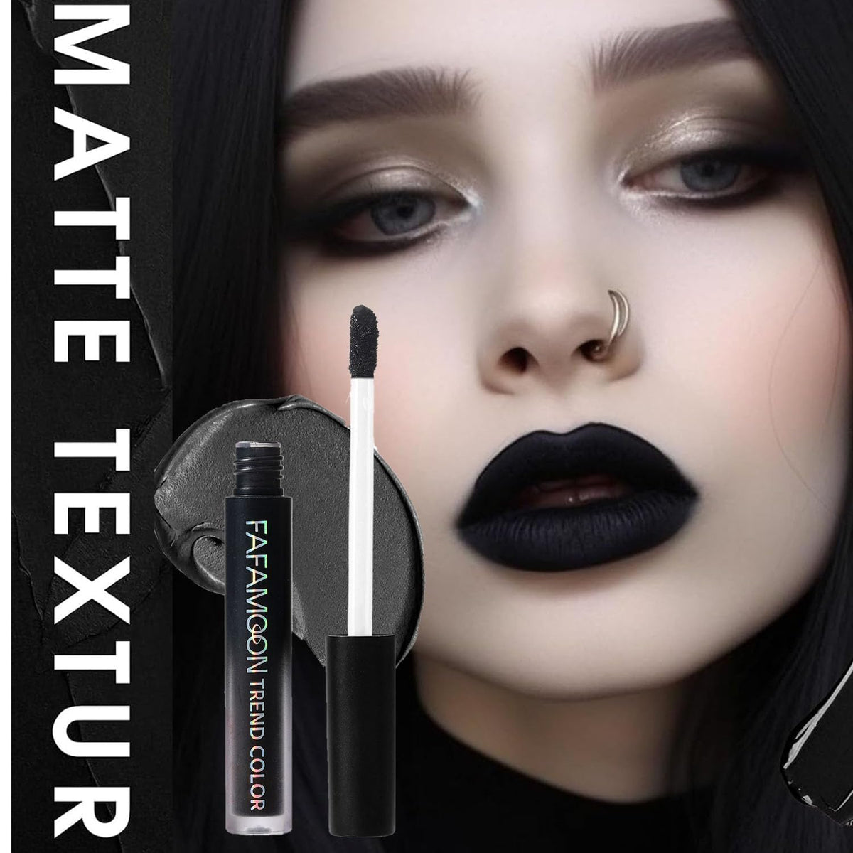 Baorder 4PCS Halloween Matte Liquid Lipstick Set,Goth Makeup Baorder