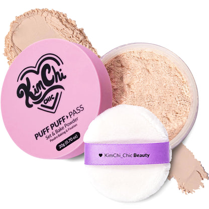 KimChiChic Beauty Puff Puff Pass Set & Bake Loose Setting Powder Makeup Kimchi Chic