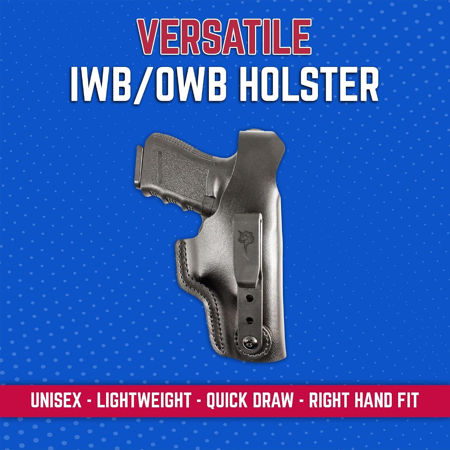 DeSantis Dual Carry II IWB/OWB Holster- Leather Holster, Fits GLOCK 19/19 GEN 5/19X/23/32/36/45/48, Beretta Cougar 9/40, S&W 99/990 L 4"", SIG P225/P228/P229/P225-A1/P220 Carry- Right Hand Draw, Black Gsupps Australia
