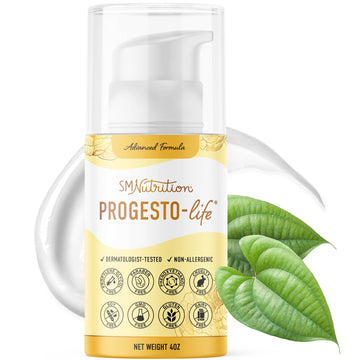 SMNutrition Advanced Progesto-Life Balancing Skin Cream for Women 4oz | Cosmetic Skin Cream | Dermatologist-Tested, Hypoallergenic & Cruelty-Free | 96 Applications SMNutrition buy australia supplements