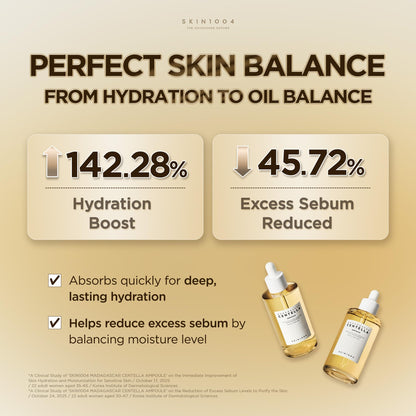 SKIN1004 [Hudson's Pick] Madagascar Centella Ampoule, Korean Face Serum with Centella Asiatica for Hydrating & Moisturizing, Soothing Facial Serum for Skin Balance, Korean Skin Care, 3.38 fl.oz, 100ml SKIN1004
