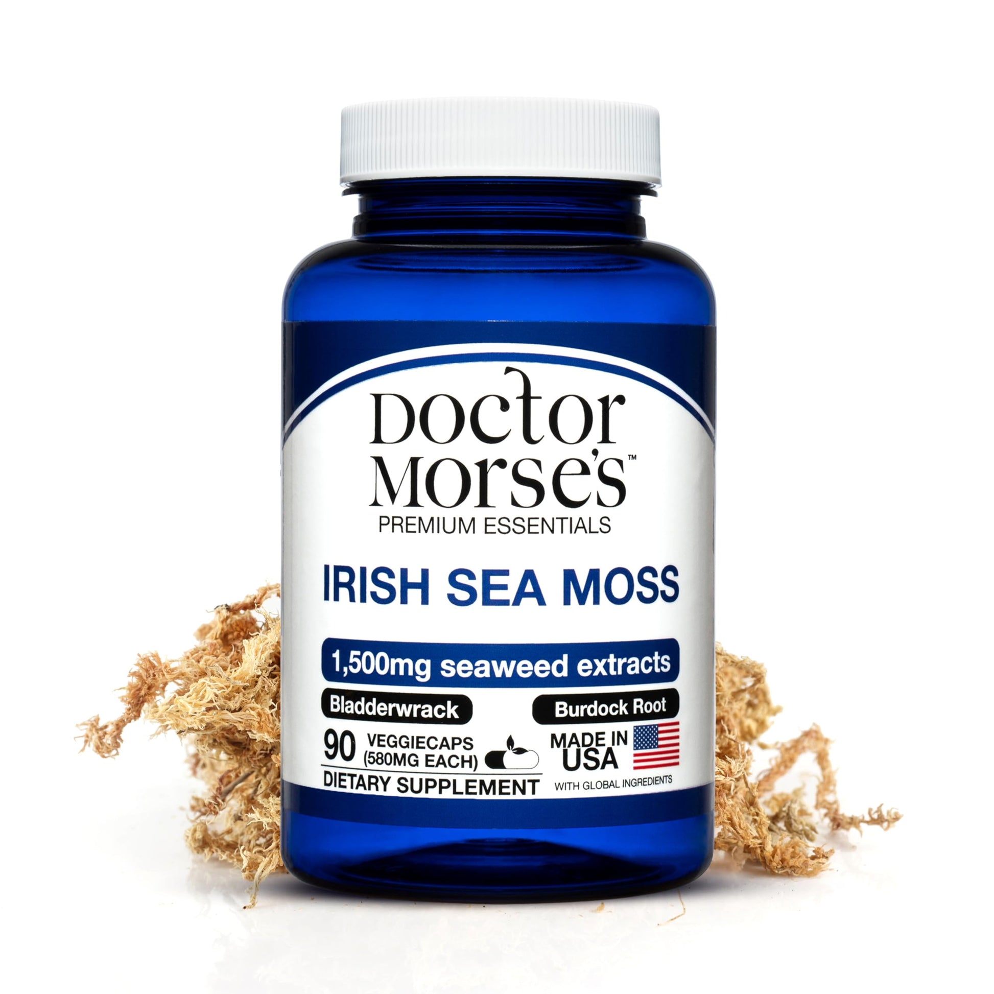 Irish Sea Moss Advanced Supplement Capsules 1500mg, Ultra Potent Seamoss Advanced with Bladderwrack & Burdock Root, Made in FDA-Registered, NSF-Certified Facility, Overall Health Support, 90 Capsules Doctor Morse's buy australia supplements