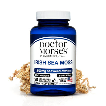 Irish Sea Moss Advanced Supplement Capsules 1500mg, Ultra Potent Seamoss Advanced with Bladderwrack & Burdock Root, Made in FDA-Registered, NSF-Certified Facility, Overall Health Support, 90 Capsules Doctor Morse's buy australia supplements