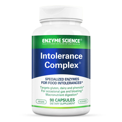 Enzyme Science Intolerance Complex, 90 Capsules Comprehensive Support for Common Digestive Sensitivities Gluten, Casein, Phenol Sensitivities Enzyme Science
