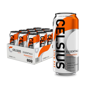 CELSIUS ESSENTIALS, Sparkling Orangesicle, Performance Energy Drink 16 Fl Oz (Pack of 12) CELSIUS buy australia supplements