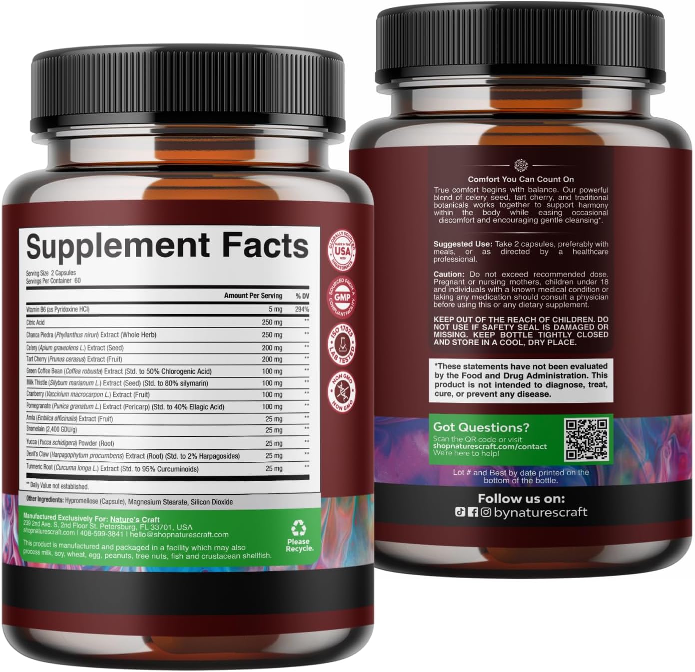 Green Coffee Beans Extract for Uric Acid Cleanse - 120 Capsules | Kidney Support Supplement with Tart Cherry, Chanca Piedra & Celery Seed - Uric Acid Support - Antioxidant Support - Non-GMO Gsupps Australia