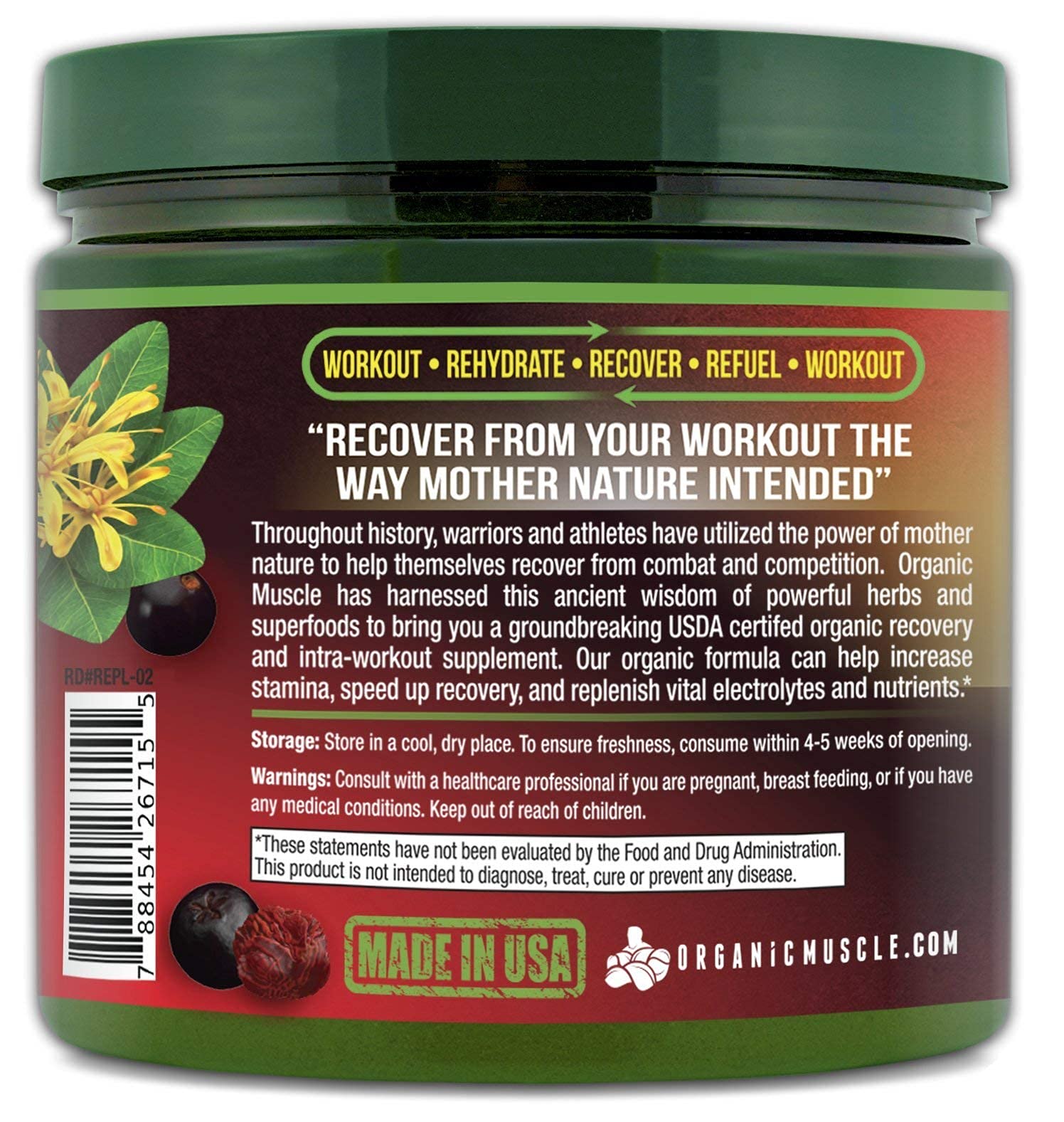 Organic Muscle Bundle - Pre-Workout Powder for Energy (Passionfruit Guava) + Replenisher Organic Muscle buy australia supplements